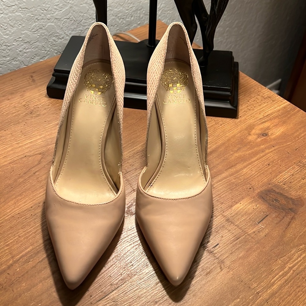 Tan classic pumps